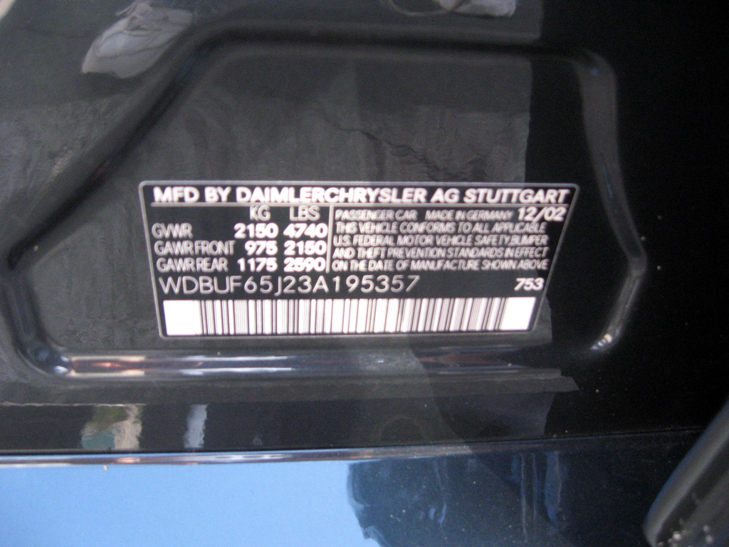 2003 Mercedes E320 - SOLD