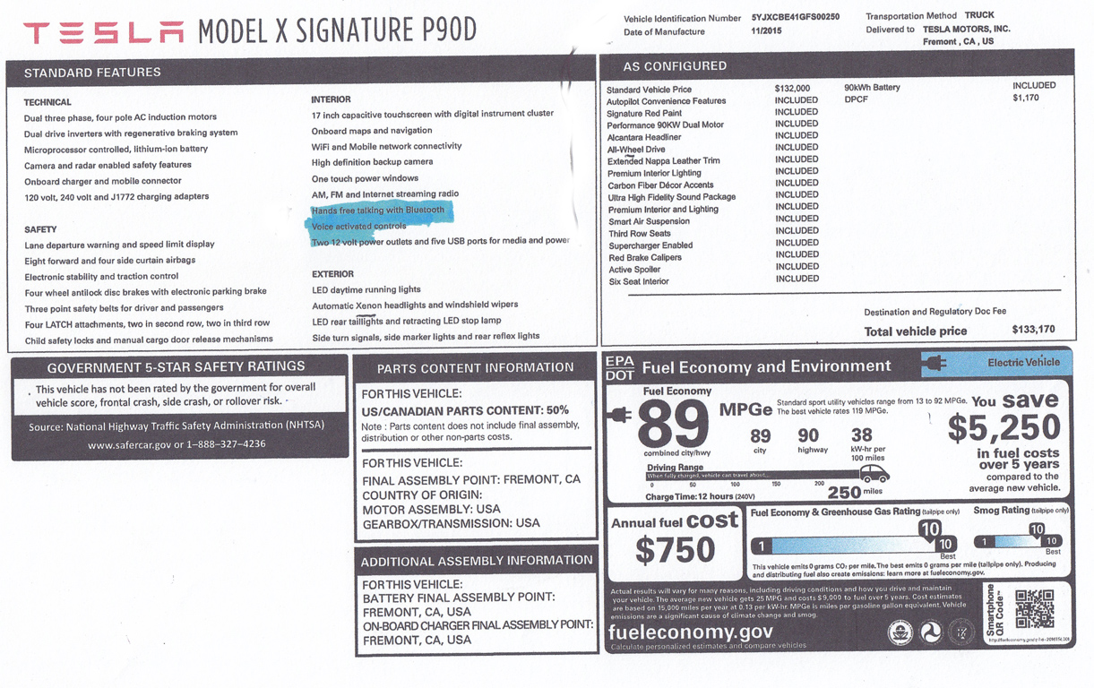 2016 Tesla Model X-SOLD